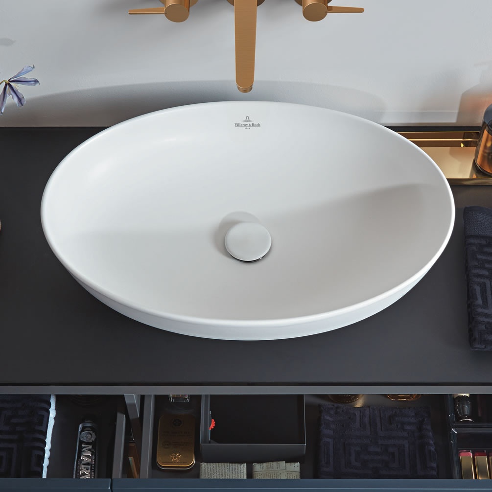 Lifestyle image of Villeroy & Boch Artis 610mm Stone White CeramicPlus Countertop Basin